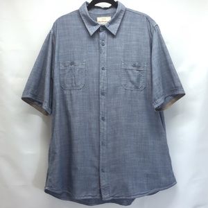 Weatherproof Vintage Blue S/S Button Front Shirt